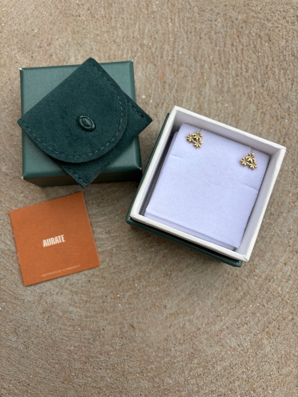 Aurate 14k Gold & Diamond Sunburst Studs in Yellow Gold